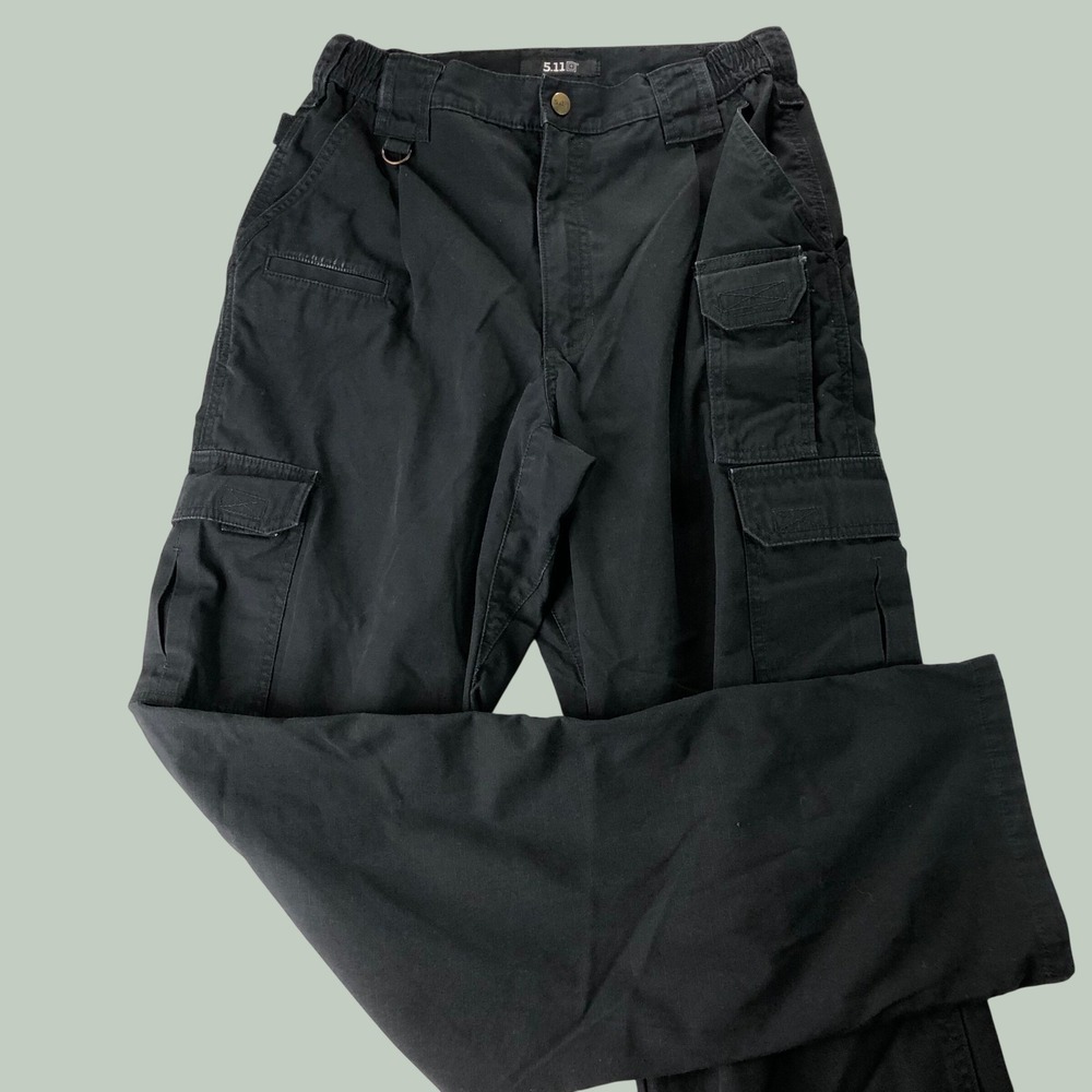 5.11 Mens Pro Ripstop Cargo Pants 32x36 Black Tactical Police Stretch Security